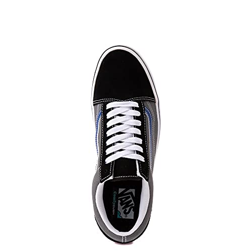 Vans Unisex Old Skool ComfyCush® Classic Skate Shoe Sneakers (7637 Black/Pewter/Blue M5)