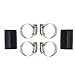 Cosmoska Exhaust Pipe Clamps 1"ID For Yamaha Banshee All Years FMF DG Exhaust Coupling Clamp