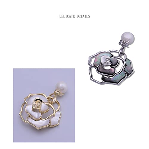 Broche camélia en nacre véritable pour customiser un tailleur chic - 4