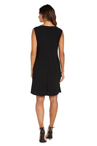 Image of R&M Richards Women's Petite Glitter Trim Jacket Dress