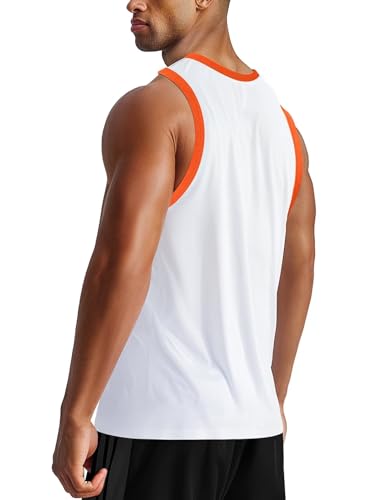 Zengjo Tank Tops for Men Athletic Jersey Ringer Tanks for Sports Sleeveless Shirts2