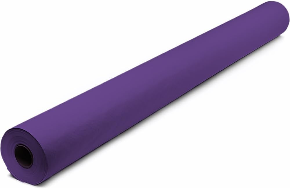 Tezraftaar® Paper Banquet Roll 25m x 1.14m Purple Disposable Banqueting Roll Table Cover Clothes for Christmas Catering Supply Wedding Birthday