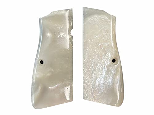New Browning High Power Hp Grips Smooth White Pearl Color Polymer Resin Handmade #Bhr02