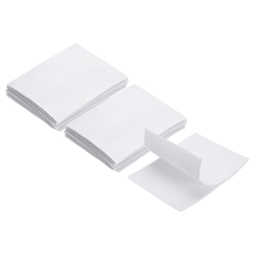 Image of HARFINGTON 16set Hook and Loop Strips with Adhesive 4.3 inchx6 inch Double Sided Hook and Loop Tape Nylon Self Sticky Fastener for Home Office Car, White