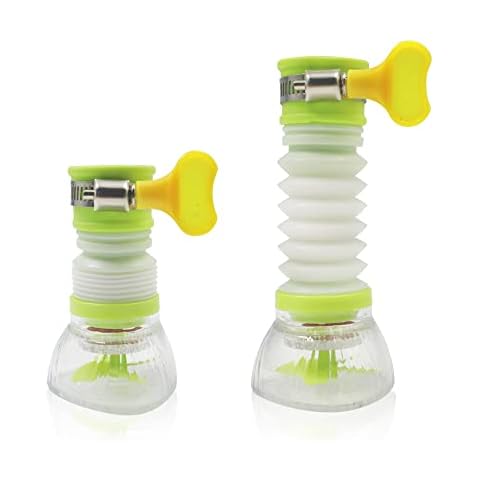 Faucet Water Purifier, Movable Kitchen Tap Head 360 Rotatable Sink Faucet Sprayer, Swivel Water Saving Tap Aerator Diffuser Faucet Nozzle Filter Adapter, Anti-Splash Extender Spout (Green)) Cover
