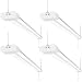 LED Shop Light for garages, 4FT 42W 5000K Daylight, led Ceiling Lights, Hykolity linkable led Strip Shop Lights, Workshop Lighting Hanging or FlushMount, with Pull Chain, 3700lm, ETL- 4 Pack