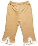 [Bee] ビー 裾フリルパンツ ガールズ 女の子 キッズ ショート丈 ハーフ丈 フリル ウエストゴム 春 夏 bas03316 140cm ライトベージュ