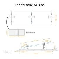 Solamount® | PV Flachdach Halterung ohne Bohren | Für 2 Module | Schwarz | Flachdach oder Bodenmontage | Einfache Montage – Ansicht 5