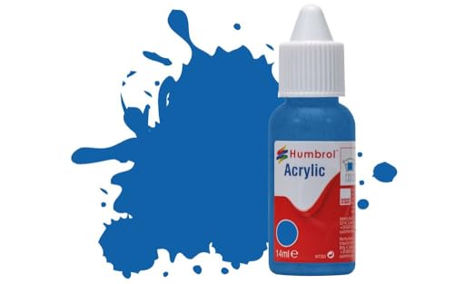 Humbrol Peinture Acrylique NO52 Bleu Baltique - Flacon Compte-Gouttes Métallique, 14 ML