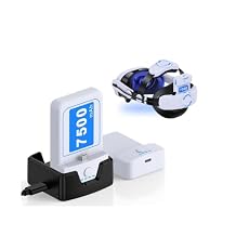 حزام رأس Kawaye MQ2004 و MQ002 مع بطارية 7500mAh 2Pack و Charging Dock لـ Meta Quest 3 & Quest 2