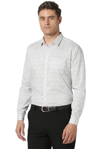 Image of Van Heusen Casual Printed Shirt for Men| Premium Cotton| Full Sleeves| Slim Fit |Breathable Fabric