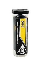 Dunlop Squashbälle Pro doppelGelb, 3 Stück in der Dose, Offizieller Turnier-Squashball, Nicht angegeben
