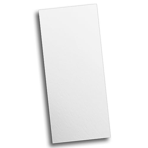 Ultra Thick 120lb Cover Artist Eggshell 4" x 9" Business Note Cards - 125 Thick Blank Cards with Premium Texture for Menu Cards, Program Cards, Rack Cards