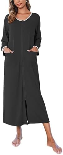 Ekouaer Womens Nightgown Sleeveless Long Nightshirt Full Slip Night Dress Plus Size Sleepshirt Chemise Lounge Dress