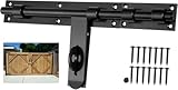 17' Slide Bolt Gate Latch，Thickened for Large Wooden/Metal Gates，Face Mount Weld/Screws on Left/Right Side,Suitable for Kinds of Large Fence/Courtyard Doors, Barn Doors Lock(Patent Pending)