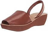 Kenneth Cole REACTION Women's Shine Light Platform Wedge Sandal, Luggage, 6.5