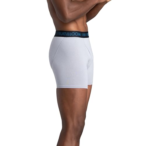 Fruit Of The Loom Mens Breathable Briefs, Moisture Wicking Underwear, Assorted Color Multipacks Boxer, Cotton Mesh - Black/Grey, Medium US - Thumbnail 3