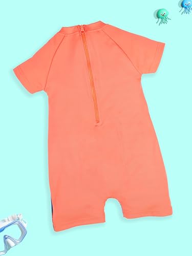 Image of KiddoPanti Boys & Girls Half Sleeve Mid Thigh Length Swim Suit