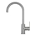 Produktbild Mizzo Edelstahl Wasserhahn Küche - Moderne Einhebel Küchenarmatur aus gebürstetem Nickel - Leicht zu installieren - Spültischarmatur in silber - Effiziente Mischbatterie - kalkabweisender Hahn
