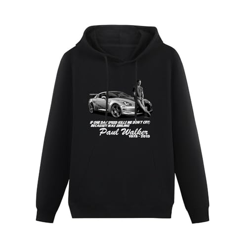 meiningjing Custom Paul Walker Men's and Men's Pullover Jumper Hoody Black S