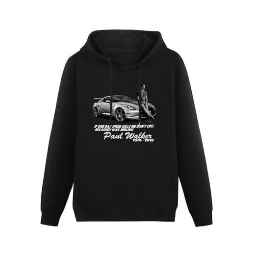 meiningjing Custom Paul Walker Men's and Men's Pullover Jumper Hoody Black S