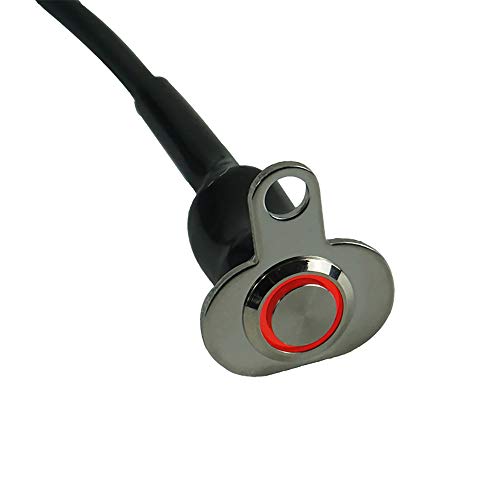 Cyclist store 3 lumières de couleur commutateur moto ON-OFF guidon montage réglable interrupteurs étanches bouton DC12V phare (Couleur : Red(on-off)) Cover