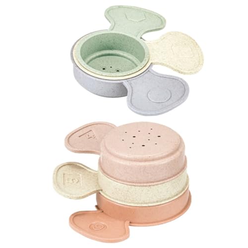 Milisten Gobelets Empilables Éducatifs pour Garçon Fille Éveil Plastique Développement Motricité Fine et Reconnaissance des Couleurs pour Tout-Petits