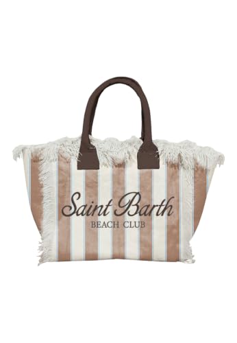 Sac à bandoulière Vanity MC2 Saint Barth en toile marron idéal pour vos journées ensoleillées