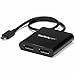 Produktbild StarTech.com USB-C auf Dual DisplayPort 1.2 Adapter, USB-C Multi-Monitor MST Hub, Dual 4K 30Hz/1080p 60Hz DP Laptop Display Extender / Splitter, extra langes integ. Kabel, nur Windows (MSTCDP122DP)
