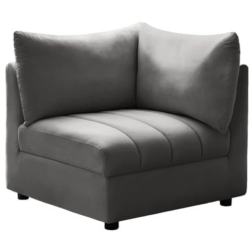 Sillón Modular Gris Terciopelo Jacob Collection miniatura 1