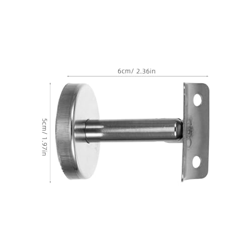 Soporte pasamanos escalera acero inoxidable conector recto 60 mm pared interior 3