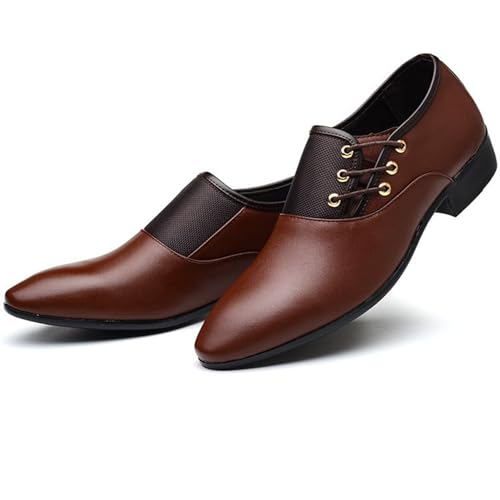 YZABEL Men's Breathable Leather Oxfords Shoes Classic Patent Leather Shoes for Men Classic Modern Formal Leather Shoes Casual Loafers2