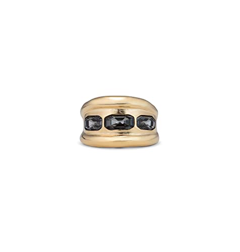 Bague Uno de 50 or 18 carats et cristaux gris, le cadeau idéal