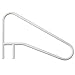 SAFTRON Rust Proof Cross-Braced White Model CBRTD-354-W Return-to-Deck Swimming Pool Dip Handrail. Three Bend, 32