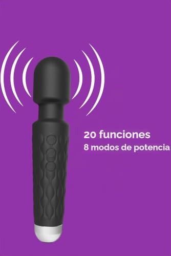 Miniatura 3 de Vibrador De Varita Con 20 Funciones, Potente Y Resistente Al Agua Y Masajeador Inalámbrico Para Mujer
