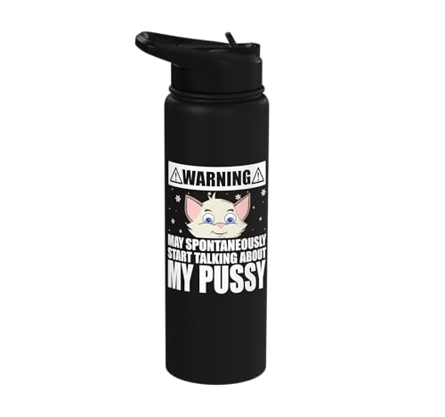Cat Lover May Spontaneously Start Talking About My Pussy Stainless Steel Insulated Water Bottle