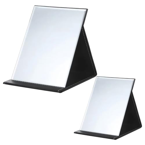 CWPFVQA Confezione da 2 Specchi Pieghevoli, Specchi Portatili, Specchi per Il Trucco, Mini Specchi Pieghevoli, Specchi Compatti, Adatti A Casa, Viaggio, Campeggio