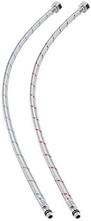 Miniatura 7 de Manguera de suministro de conector de grifo, 2 mangueras multifunción de compresión de acero inoxidable para grifo, conector flexible de grifo,