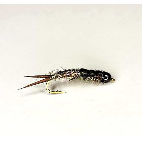 Tungsten Head Stonefly Nymph - Wet Fly - Size #10 - Pack of 3 – Premium Hand Tied Quality - Flyfish for Trout, Bass, Bluegill, Crappie, Grayling, and Other Gamefish – Golden Tippet Fly Co., Dark Cover