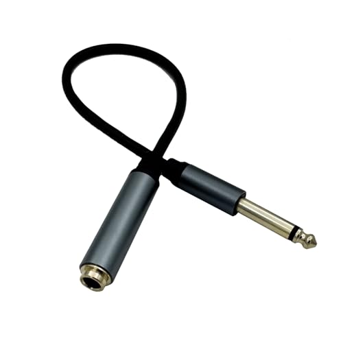 Cable TS 6.35 mm Seadream con transmisión sin ruido y conectores chapados pack de 2 de 1 pie 2