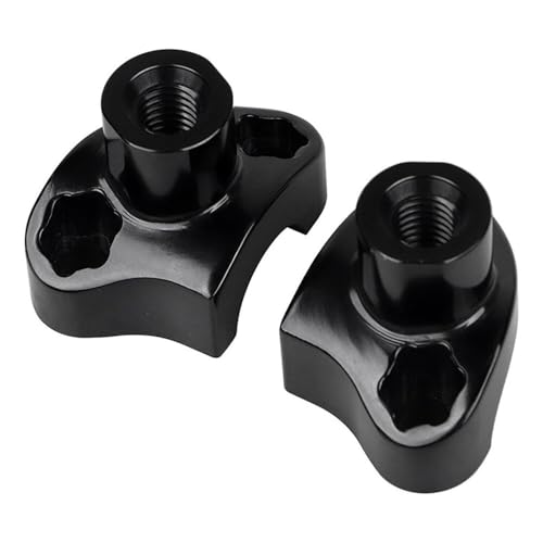 Guidon noir 1 po surélevé par adaptateur élévateur pour Sportster et Dyna