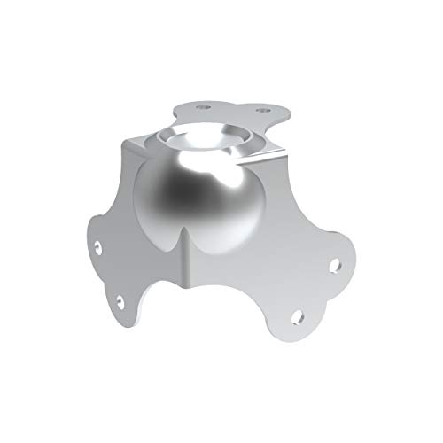 Image of Penn Elcom Flight Case Large Ball Corner (Set of 4) Bottom /Female /Leg | Zinc Finish | DJ /Audio /Sound Box (6.57 * 6.57 * 6.57 cm) Round Angle Edge | Case Protection with 6 Holes | Easy to Fit