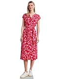 Street One Damen Midi-Kleid mit Split Neck und Print