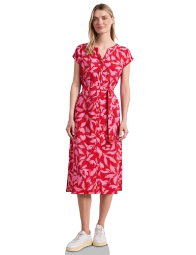 Street One Midi-Kleid mit Split Neck und Print