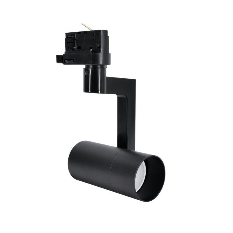 Foco LED en riel trifásico negro 36° para bombilla GU10 - SILAMP