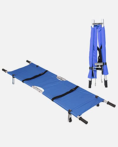 Cortadora de Rescate de mergencia Multifuncional de aleación portátil de Aluminio Cuerda de Transporte de Paciente de Primer auxilio Bad para Ambulancia, Azul