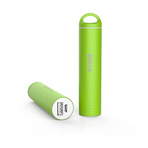 Schatzii | PowerStick Rechargeable Battery | High Capacity 2200 mAh |Slim & Lightweight | Up to a 150% Charge for Any Phone or Tablet | Rubberized Satin Finish | Green