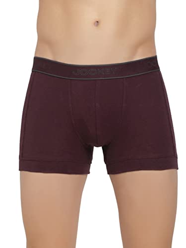 Image of Jockey 1015 Men's Super Combed Cotton Rib Solid Trunk with Stay Fresh Properties