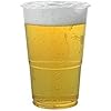100 x Pint Plastic Cups (500ml) Strong Disposable Clear Plastic Drinking Cups