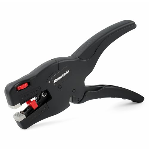 Image of Knoweasy Upgraded 2-in-1 Wire Stripper and Cutter for 32 to 7 AWG and 0.03 to 10mm Cables, Heavy Duty Automatic Stripping Plier and Cutting Tool for Professionals and DIY Electrical Projects